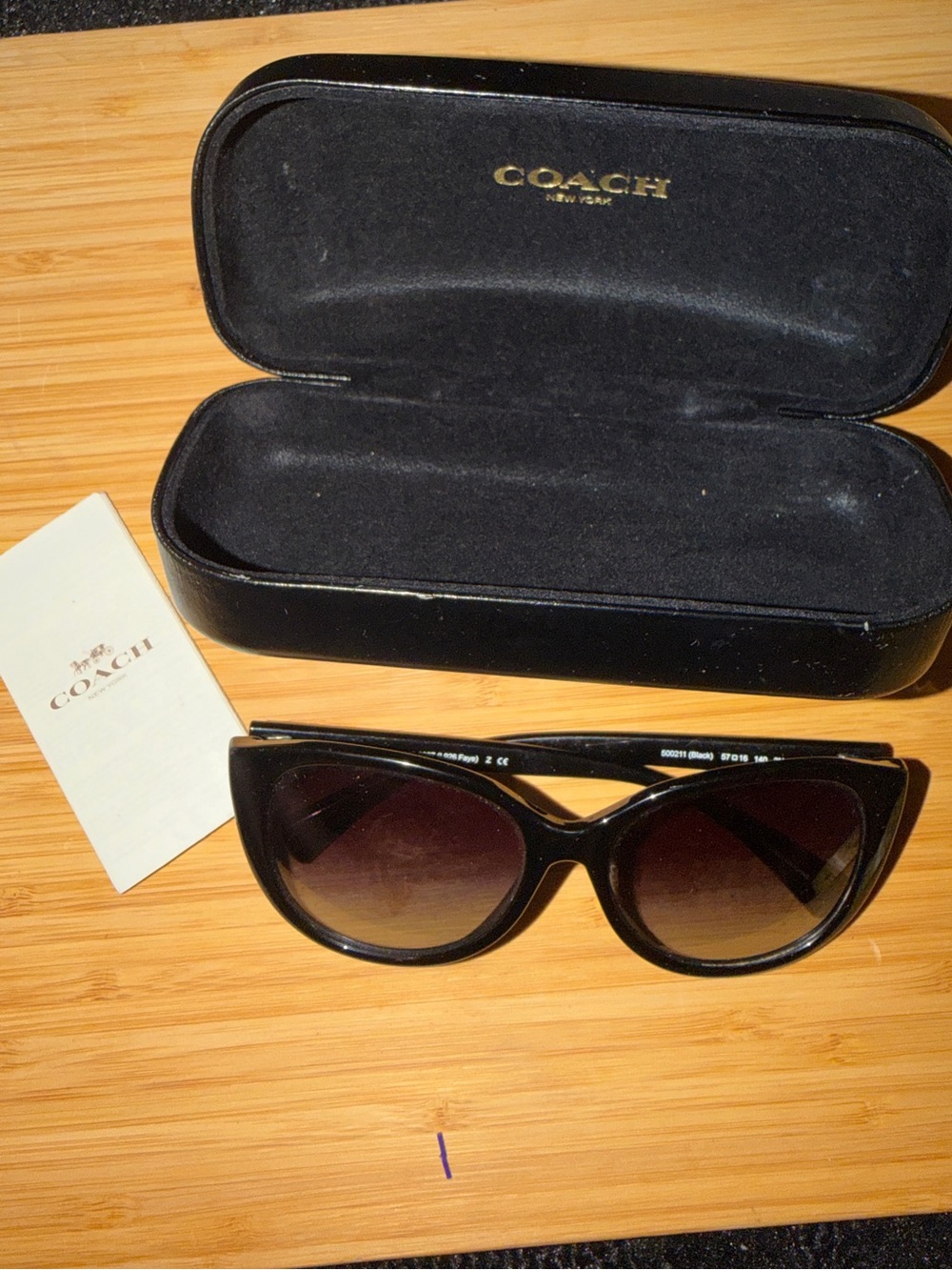 Authentic Coach "Faye" Black Sunglasses Set- HC 8087